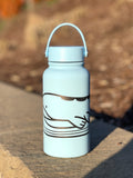 Wailord & Wailmer Water Bottle Engraved Waterbottle, Huge Wailord Whale Coffee Tumbler Thermos Flask, Gamer Anniversary Gift