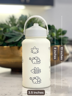 Snom Water Bottle Engraved Coffee Tumbler Straw Waterbottle, Snom with Substitute, Cute Ice Bug Thermos Anime Fan Birthday Gift