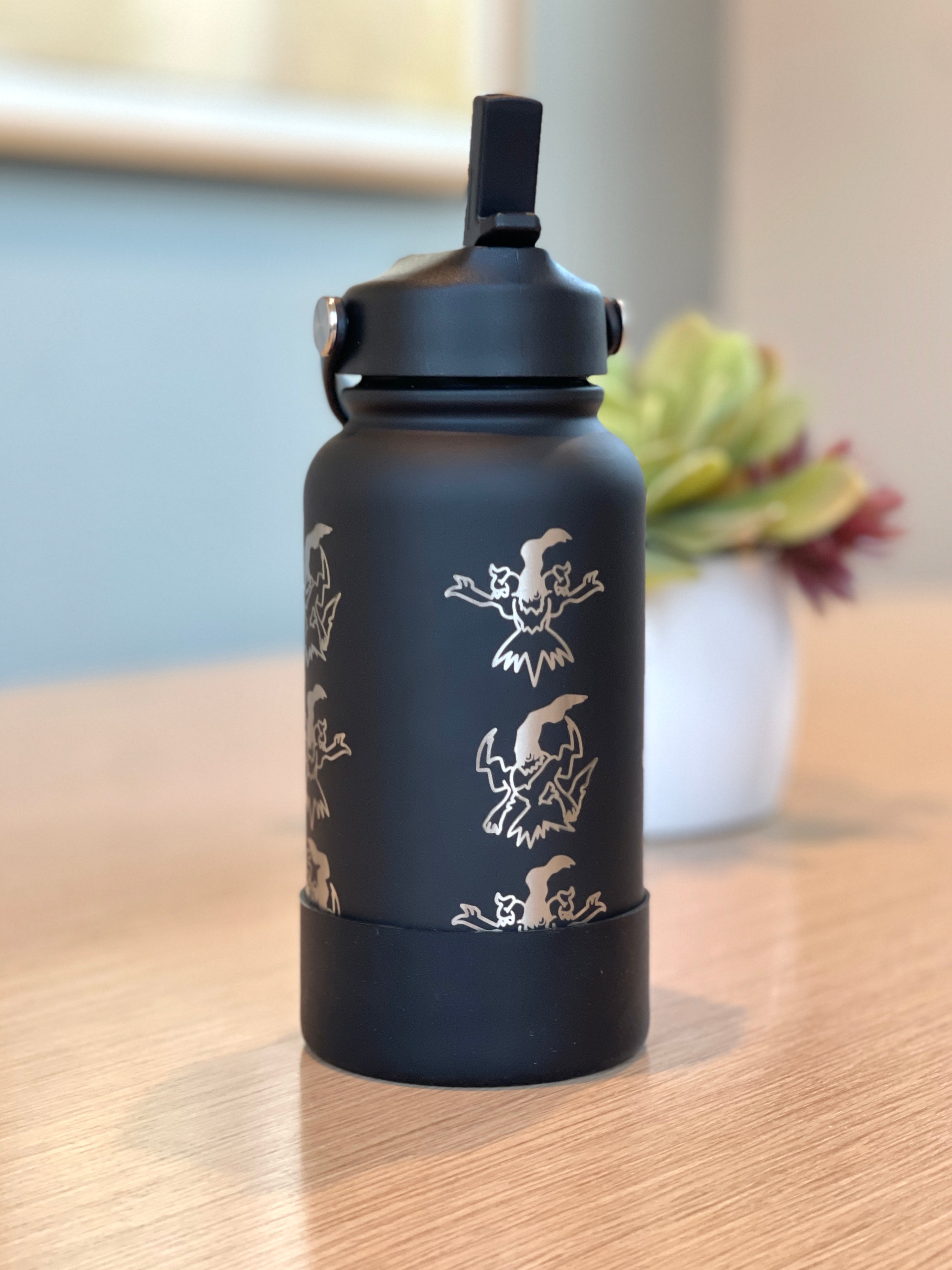 Dakrai Water Bottle Engraved Waterbottle with Mega Darkrai, Sinnoh Mythical Dark Coffee Tumbler Thermos, Gamer Anniversary Gift