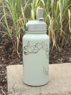 Onix Steelix Water Bottle Engraved Coffee Tumbler Surrounding Design Waterbottle, Rock Steel Thermos Anime Fan Birthday Gift