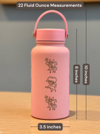 Sylveon Water Bottle Tumbler, Engraved Eevee Evolution Fairy Eeveelution Coffee Tea Thermos Travel Mug Waterbottle, Anime Fan Birthday Gift