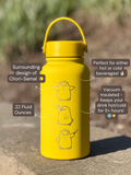 Otori-Sama Spirited Away  Duck Water Bottle Engraved Waterbottle with Otori Sama Knife Coffee Tumbler Thermos Flask, Anime Anniversary Gift