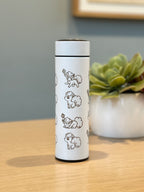 Alolan Vulpix Ninetails Coffee Tumbler Tea Infuser, Engraved Water Bottle Travel Mug, Sleeping Vulpix Cute Anime Fan Gift