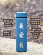 Snorlax Coffee Tumbler Tea Infuser with Unite Cook Style, Sleeping Snorlax Water Bottle Travel Mug, Funny Anime Fan Gift