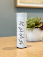 Alolan Vulpix Ninetails Coffee Tumbler Tea Infuser, Engraved Water Bottle Travel Mug, Sleeping Vulpix Cute Anime Fan Gift