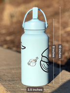 Wailord & Wailmer Water Bottle Engraved Waterbottle, Huge Wailord Whale Coffee Tumbler Thermos Flask, Gamer Anniversary Gift