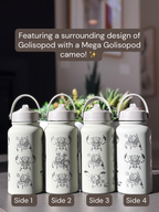 Golisopod Water Bottle Engraved Coffee Tumbler with Mega Golisopod & Wimpod Bug Waterbottle Thermos Anime Fan Birthday Gift
