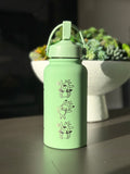 Chespin Water Bottle Engraved Coffee Tumbler with Sleeping Chespin Waterbottle, Kalos Grass Starter Thermos Anime Fan Birthday Gift