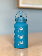 Metagross Water Bottle with Mega Metagross and Top Hat Sleeping Metagross Waterbottle, Thermos Gamer Birthday Gift