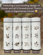 Eeveelution Eevee Evolutions Coffee Tumbler Tea Infuser, Flareon Vaporeon Jolteon Espeon Umbreon Water Bottle Travel Mug, Anime Fan Gift