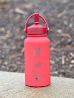Magikarp Water Bottle Engraved Waterbottle with Fainted & Ditto Magikarp Cafe Hat, Fish Coffee Tumbler Thermos Flask, Gamer Anniversary Gift