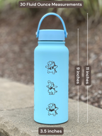 Totodile Water Bottle Engraved Coffee Tumbler with Mystery Dungeon Scarf, Johto Legends ZA Starter Waterbottle Travel Mug, Anime Fan Gift