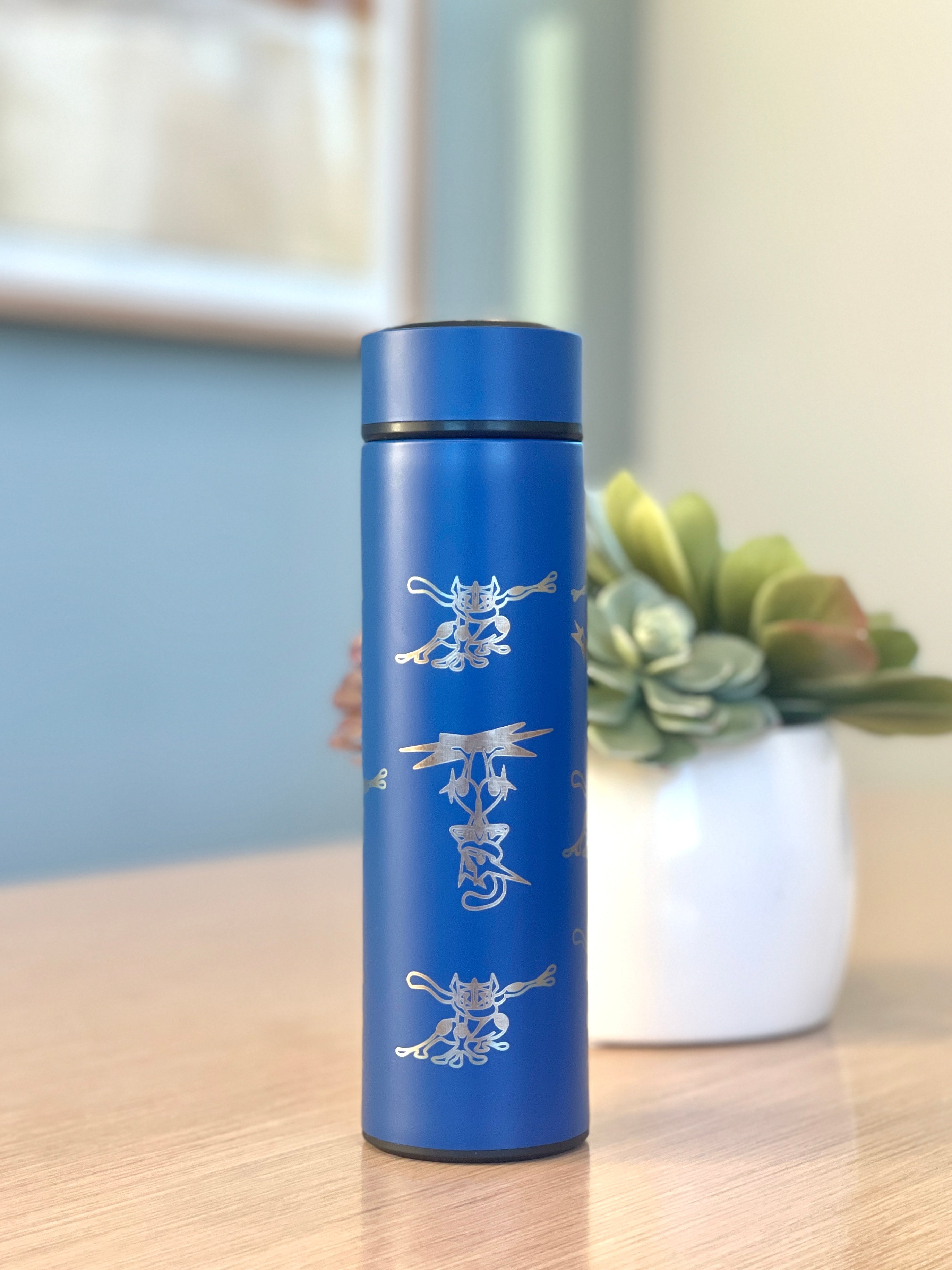 Greninja Coffee Tumbler Tea Infuser with Mega Greninja, Substitute and Ashs Greninja Water Bottle Thermos, Anime Anniversary Gift