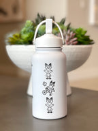 Scorbunny Water Bottle Engraved Coffee Tumbler with Sleeping & Soccer Ball Scorbunny Waterbottle, Galar Fire Starter Thermos Anime Fan Birthday Gift
