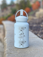 Machamp Water Bottle Engraved Coffee Tumbler with Gigantamax Machamp & Weights Waterbottle Thermos Anime Fan Birthday Gift