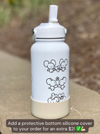 Tandemaus Maushold Water Bottle Engraved Coffee Tumbler Rock Star Maushold Family of Three Waterbottle, Mouse Family Thermos Anime Fan Birthday Gift