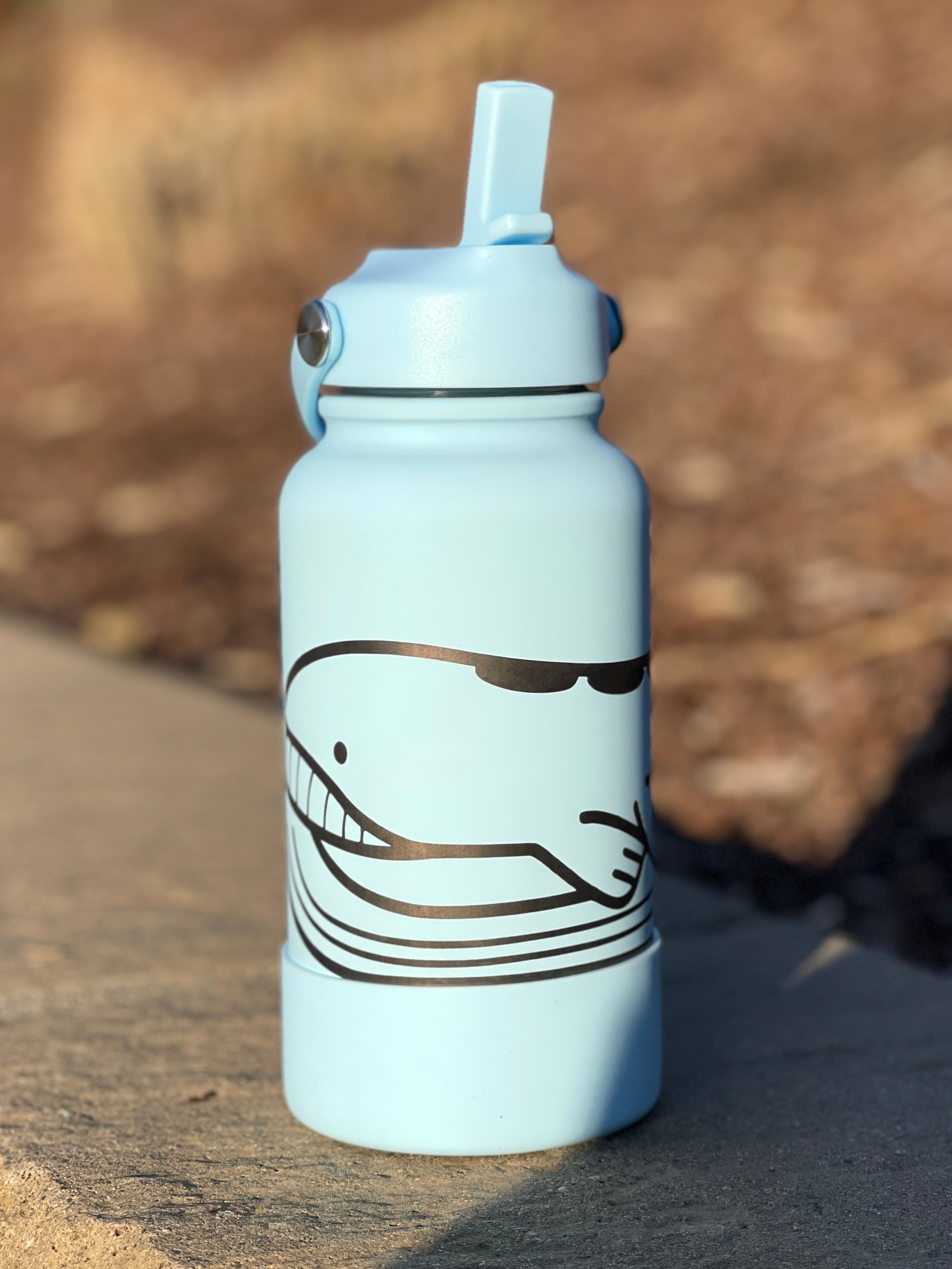 Wailord & Wailmer Water Bottle Engraved Waterbottle, Huge Wailord Whale Coffee Tumbler Thermos Flask, Gamer Anniversary Gift