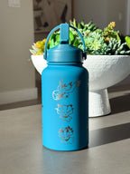 Misdreavus Water Bottle Engraved Coffee Tumbler with Misdreavus & Flutter Mane Waterbottle, Ghost Thermos Anime Fan Birthday Gift