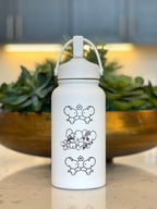 Tandemaus Maushold Water Bottle Engraved Coffee Tumbler Rock Star Maushold Family of Three Waterbottle, Mouse Family Thermos Anime Fan Birthday Gift