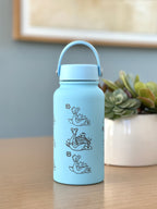 Lapras Water Bottle Engraved Waterbottle with Gigantamax & Sleeping Lapras Coffee Tumbler Thermos Flask, Gamer Anniversary Gift