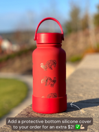 Groudon Water Bottle Engraved Waterbottle with Primal Groudon & Precipice Blades, Legendary Coffee Tumbler Thermos Flask, Gamer Anniversary Gift