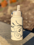 Milotic & Feebas Water Bottle Engraved Waterbottle, Dragon Coffee Tumbler Thermos Flask, Gamer Anniversary Gift