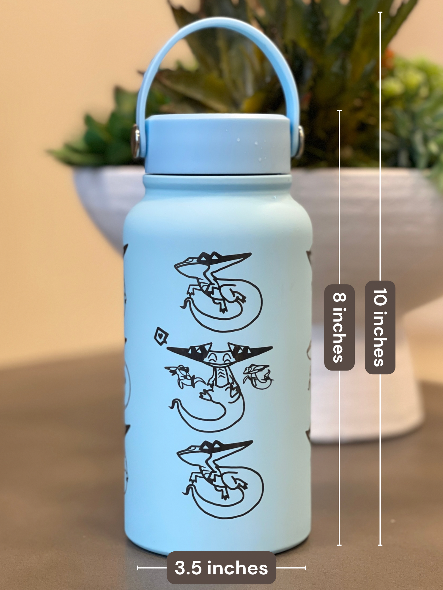 Dragapult Water Bottle Engraved Waterbottle with Dreepy Dragon Darts Coffee Tumbler Thermos Flask, Ghost Dragon Gamer Anniversary Gift