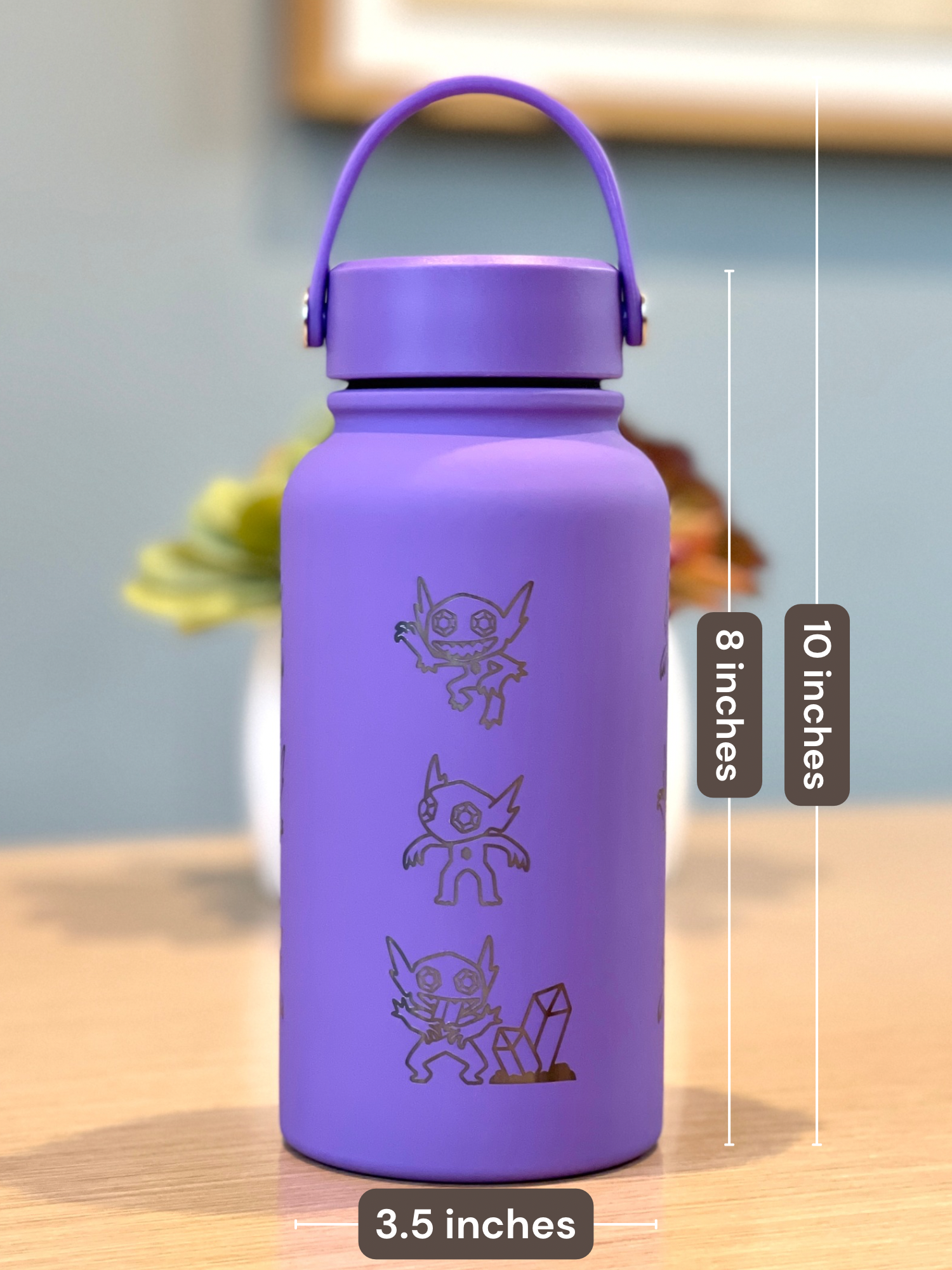 Sableye Water Bottle Engraved Waterbottle with Mega Sableye, Unite Noble Style Coffee Tumbler Thermos, Gamer Anniversary Gift