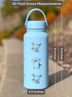 Wooper Quagsire Water Bottle Engraved Coffee Tumbler, Beanie Skatebording Wooper Waterbottle Travel Mug Thermos, Anime Fan Birthday Gift