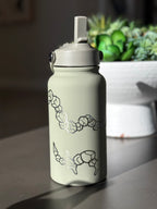 Onix Steelix Water Bottle Engraved Coffee Tumbler Surrounding Design Waterbottle, Rock Steel Thermos Anime Fan Birthday Gift