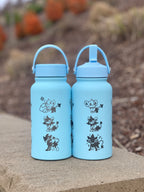 Shinx Luxio Luxray Water Bottle Engraved Waterbottle, Shinx Evolution Line Coffee Tumbler Thermos Flask, Gamer Anniversary Gift