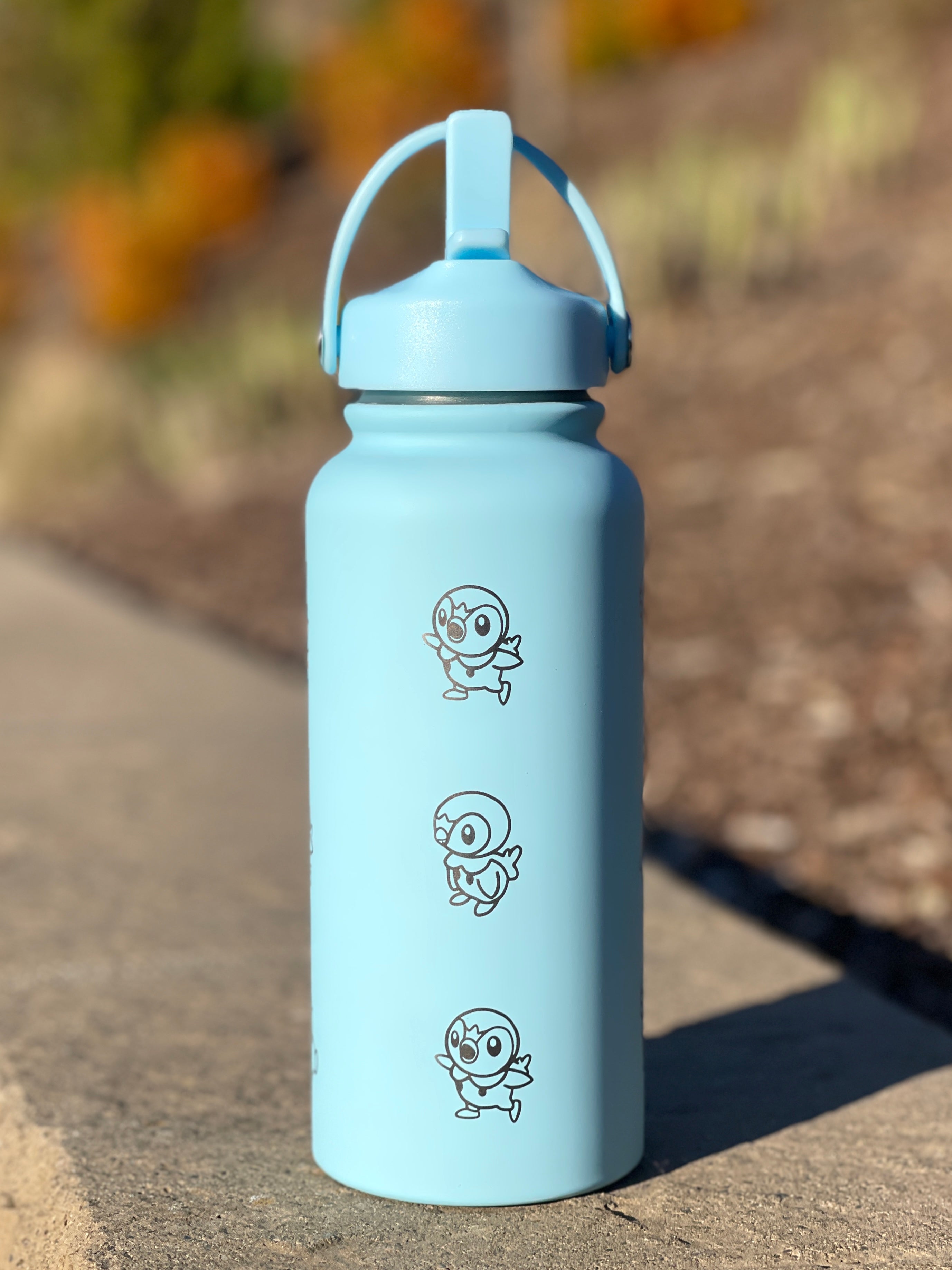 Piplup Water Bottle Engraved Tumbler Thermos
