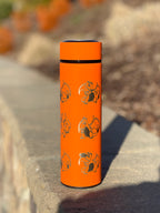 Charizard Coffee Tumbler Tea Infuser with Mega Charizard Y, Kanto Fire Starter Engraved Water Bottle Travel Mug Flask, Gamer Gift