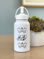 Tandemaus Maushold Water Bottle Engraved Coffee Tumbler Rock Star Maushold Family of Three Waterbottle, Mouse Family Thermos Anime Fan Birthday Gift