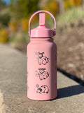 Miltank Water Bottle Engraved Waterbottle Moo Moo Milk & Angry Miltank, Cute Cow Coffee Tumbler Thermos Flask, Gamer Anniversary Gift
