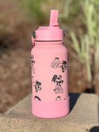 Tinkaton Water Bottle Engraved Waterbottle, Sleeping Tinkaton Hammer with Tinkatink Coffee Tumbler Thermos Flask, Gamer Birthday Gift