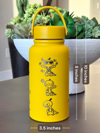 Scraggy Scrafty Water Bottle Engraved Waterbottle with Sleeping Scraggy Coffee Tumbler Thermos Flask, Dark Fighting Gamer Anniversary Gift