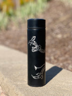 Rayquaza & Mega Rayquaza Coffee Tumbler Tea Infuser, Black Shiny Rayquaza Water Bottle, Legendary Dragon Travel Mug, Anime Fan Gift