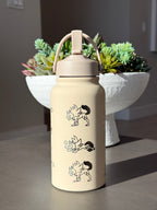 Rockruff Lyanroc Water Bottle Engraved Waterbottle, Lyanroc Midday Dusk & Midnight Form Coffee Tumbler Thermos Flask, Gamer Anniversary Gift