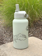 Onix Steelix Water Bottle Engraved Coffee Tumbler Surrounding Design Waterbottle, Rock Steel Thermos Anime Fan Birthday Gift