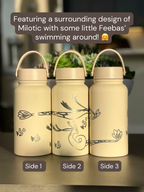 Milotic & Feebas Water Bottle Engraved Waterbottle, Dragon Coffee Tumbler Thermos Flask, Gamer Anniversary Gift