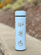 Eeveelution Eevee Evolutions Coffee Tumbler Tea Infuser, Flareon Vaporeon Jolteon Espeon Umbreon Water Bottle Travel Mug, Anime Fan Gift