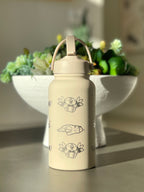 Rowlet Water Bottle Engraved Waterbottle, Alolan Grass Starter Coffee Tumbler Thermos Travel Mug, Cute Owl Gamer Anniversary Gift