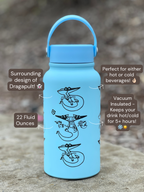 Dragapult Water Bottle Engraved Waterbottle with Dreepy Dragon Darts Coffee Tumbler Thermos Flask, Ghost Dragon Gamer Anniversary Gift