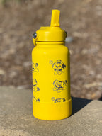 Fidough Water Bottle Engraved Waterbottle with Fidough King Outfit Cute Dog Coffee Tumbler Thermos Flask, Gamer Anniversary Gift