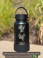 Hydreigon Water Bottle Engraved Waterbottle with Iron Jugulis & Deino Coffee Tumbler Thermos Flask, Dragon Gamer Anniversary Gift