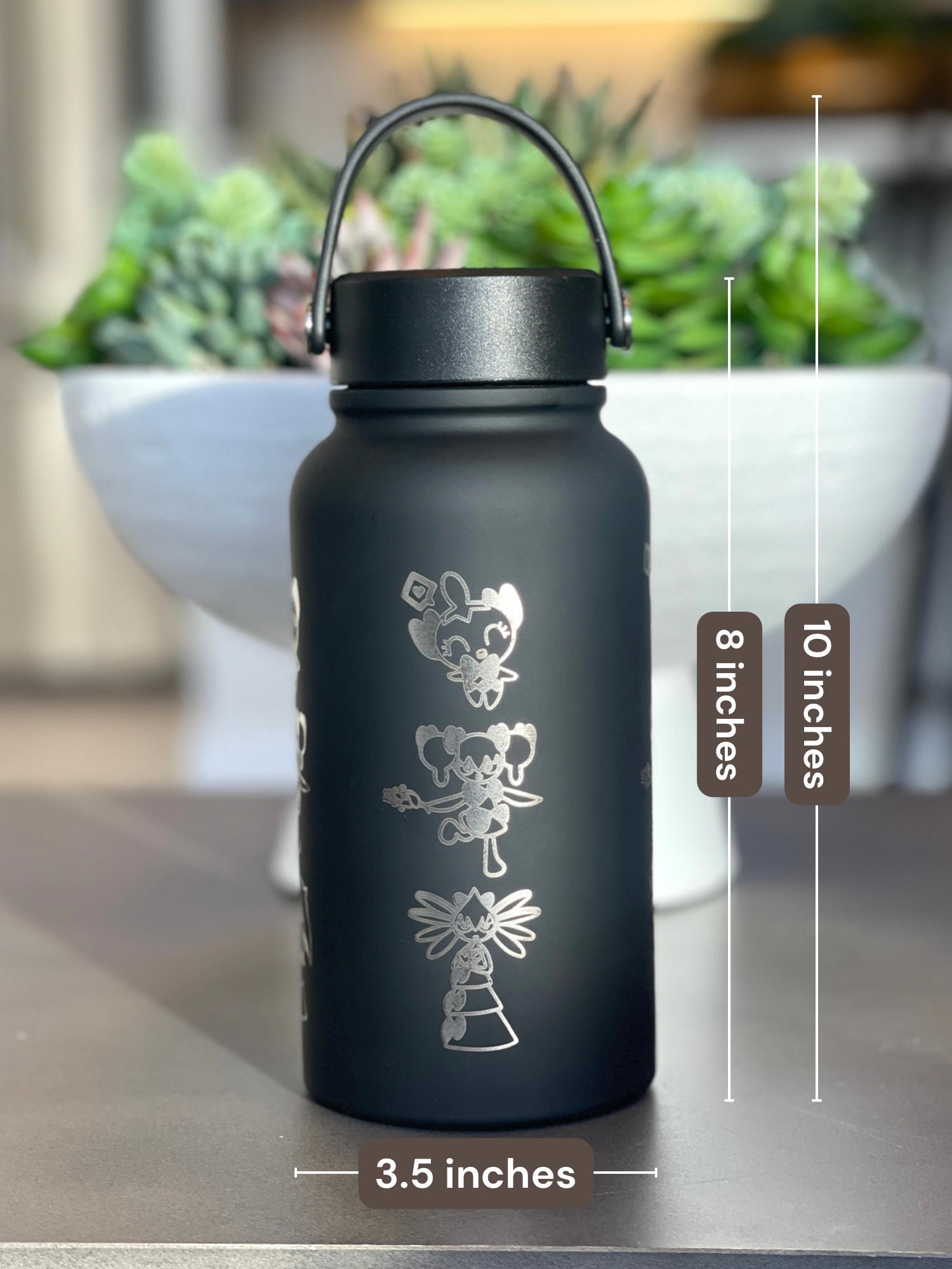 Gothita Gothitelle Gothorita Water Bottle Engraved Waterbottle Gothita Evolution Line Goth Coffee Tumbler Thermos Flask, Gamer Anniversary Gift