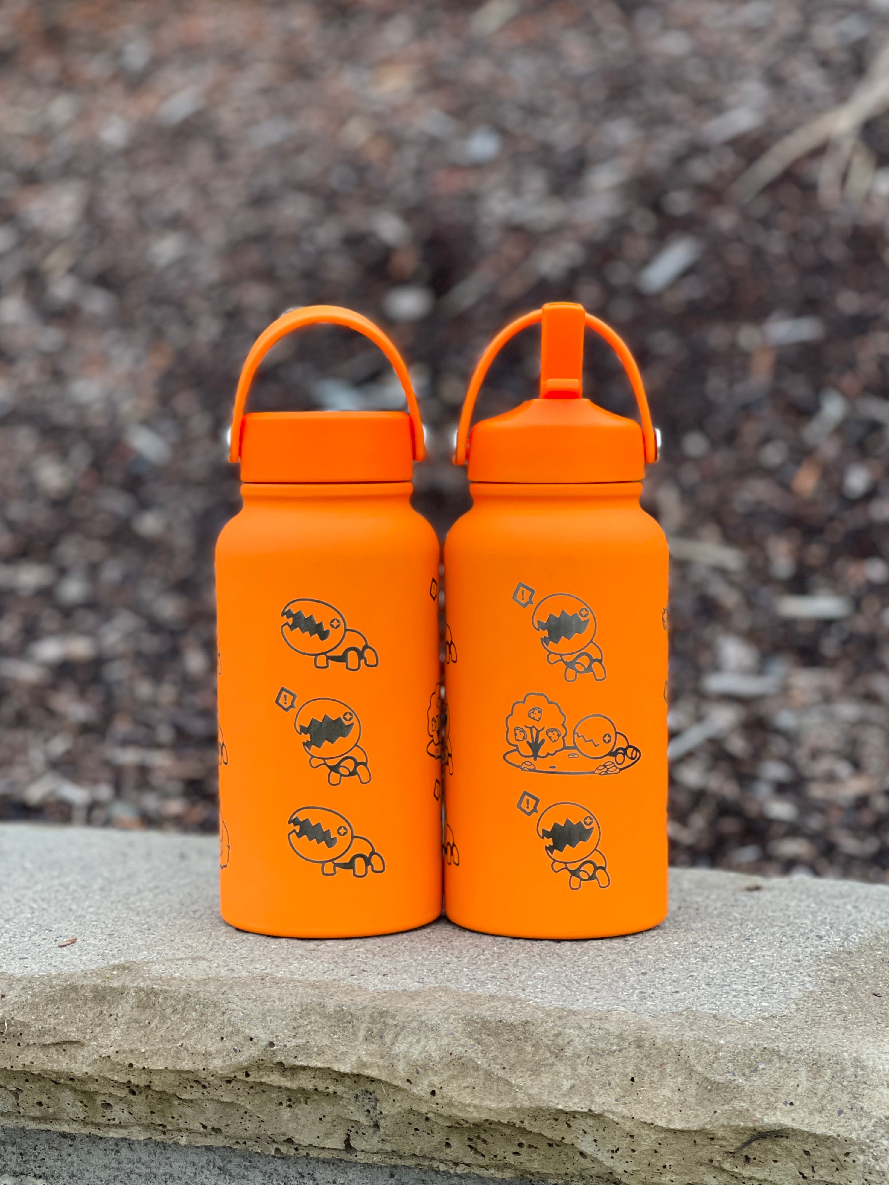 Trapinch Water Bottle Engraved Waterbottle with Sleeping Trapinch & Turtwig Costume Coffee Tumbler Thermos Flask, Gamer Anniversary Gift