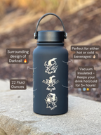 Dakrai Water Bottle Engraved Waterbottle with Mega Darkrai, Sinnoh Mythical Dark Coffee Tumbler Thermos, Gamer Anniversary Gift