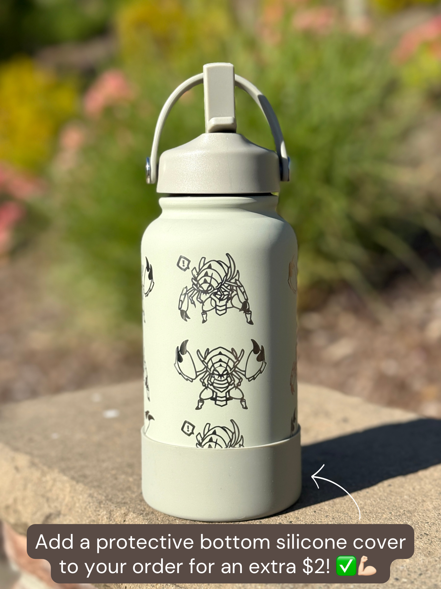 Golisopod Water Bottle Engraved Coffee Tumbler with Mega Golisopod & Wimpod Bug Waterbottle Thermos Anime Fan Birthday Gift
